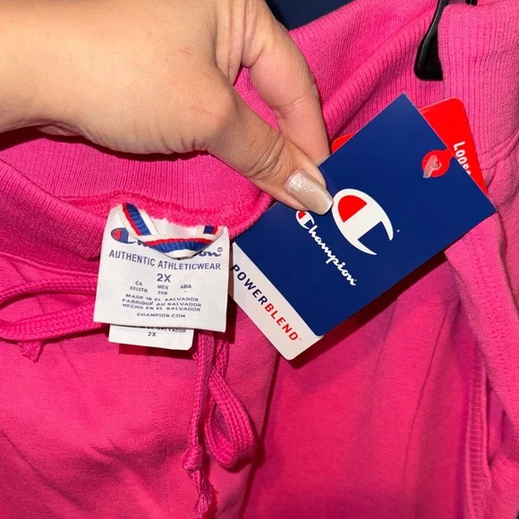 Champion- NWT Pink Jogger Sweatpants with Logo Size 2X - Picture 7 of 17